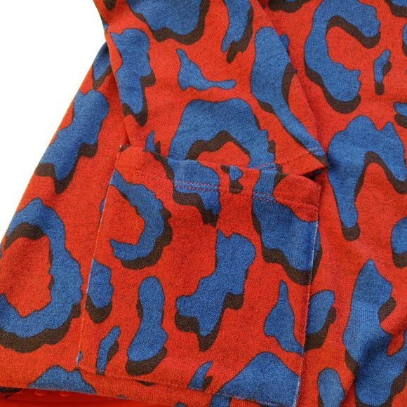 LOGO by Lori Goldstein Printed Tunic Top Size XL Red Blue Asymmetrical Pocket - Picture 5 of 7